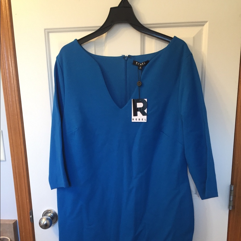 BNWT Rebel Wilson X Angels blue dress fitted 1X
